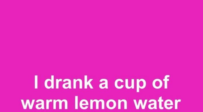 I drank a cup of warm lemon water every morning. 3 days later, this is what happened