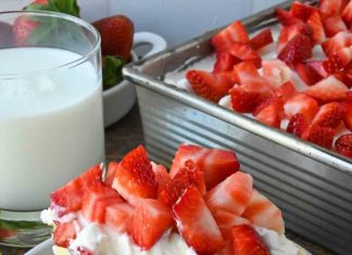 Strawberry Whipped Cream Cake