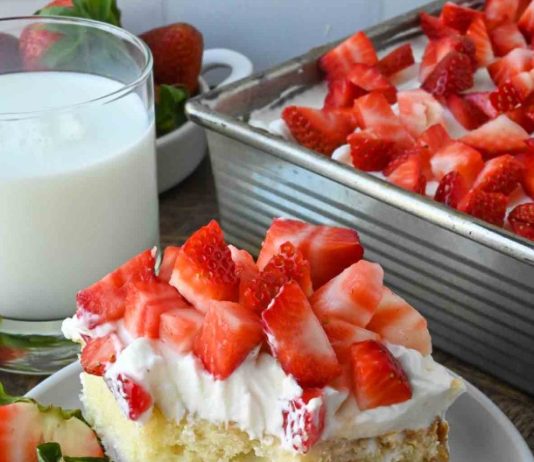 Strawberry Whipped Cream Cake