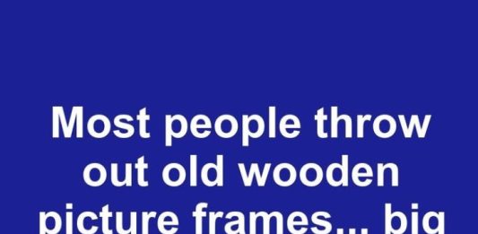 Most people throw out old wooden picture frames… big mistake. Tie 4 of them together at the corners and it actually works.