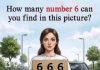 How many number 6 can you find in this picture?