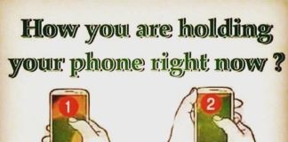 How are you holding your phone right now?