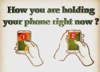 How are you holding your phone right now?