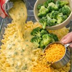 Broccoli Cheddar Noodle Skillet