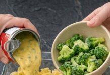 Broccoli Cheddar Noodle Skillet