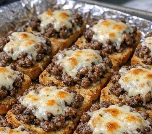 Beef Garlic Bread Bites