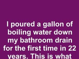 I poured a gallon of boiling water down my bathroom drain for the first time in 22 years. This is what happened