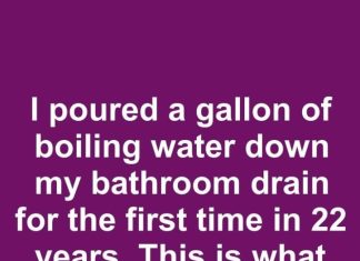 I poured a gallon of boiling water down my bathroom drain for the first time in 22 years. This is what happened