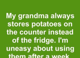 My grandma always stores potatoes on the counter instead of the fridge. I’m uneasy about using them after a week. How long can potatoes stay out safely?