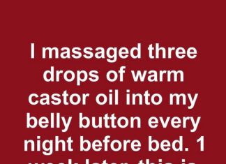 I massaged three drops of warm castor oil into my belly button every night before bed. 1 week later, this is what happened