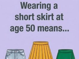 Wearing a short skirt at age 50 means…