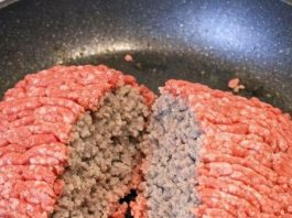 I just bought this meat yesterday, but when I broke the block apart to cook tacos, the inside is completely grey while the outside is red. It smells okay, but it looks unappetizing and risky. What Would You Do?