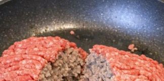 I just bought this meat yesterday, but when I broke the block apart to cook tacos, the inside is completely grey while the outside is red. It smells okay, but it looks unappetizing and risky. What Would You Do?