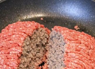 I just bought this meat yesterday, but when I broke the block apart to cook tacos, the inside is completely grey while the outside is red. It smells okay, but it looks unappetizing and risky. What Would You Do?