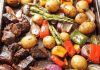 Balsamic Glazed Steak Tips and Veggies Sheet Pan