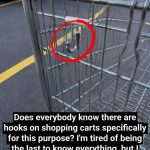 Shoppers Are Surprised by the True Purpose of Shopping Cart Hooks
