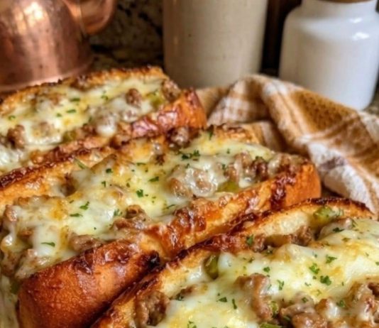 Cheesy Beef Hot Dog Buns