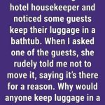 Why You Should Put Luggage in Your Hotel Room’s Bathtub