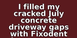 I Filled My Cracked July Concrete Driveway Gaps with Fixodent Denture Cream and Crushed Flintstones Vitamins Every Morning for 14 Days. This Is What Happened
