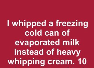 I Whipped a Freezing Cold Can of Evaporated Milk Instead of Heavy Whipping Cream. 10 Minutes Later, This Is What Happened