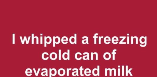 I Whipped a Freezing Cold Can of Evaporated Milk Instead of Heavy Whipping Cream. 10 Minutes Later, This Is What Happened