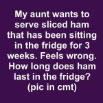My Aunt Wants to Serve Sliced Ham That Has Been Sitting in the Fridge for 3 Weeks. Feels Wrong. How Long Does Ham Last in the Fridge?