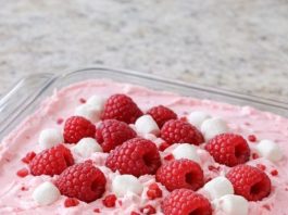 3-Ingredient Raspberry Fluff Dessert