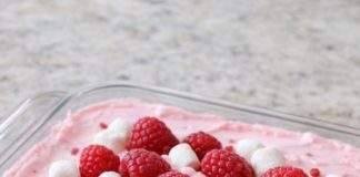 3-Ingredient Raspberry Fluff Dessert