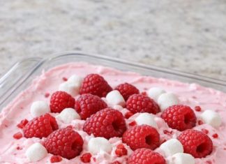 3-Ingredient Raspberry Fluff Dessert