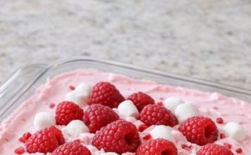 3-Ingredient Raspberry Fluff Dessert