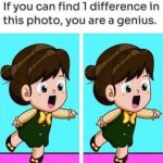 Spot 1 Difference: The Cute Girl in the Green Dress!