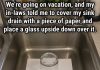 The Real Deal on Covering Your Sink Before Vacation