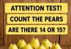 Attention Test! Count the Pears.
