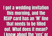 What Does the M Mean on an RSVP Card?