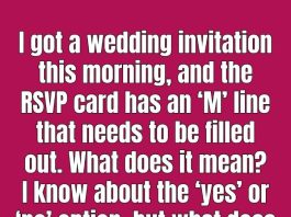 What Does the M Mean on an RSVP Card?