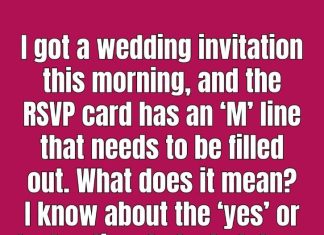 What Does the M Mean on an RSVP Card?