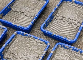 Fill Cheap Ribbed Plastic Paint Trays With Wet Cement and 2 Garage Items, and You Absolutely Will Not Believe What This Turns Into