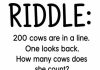 200 Cows Are in a Line: How Many Does the Cow Count?