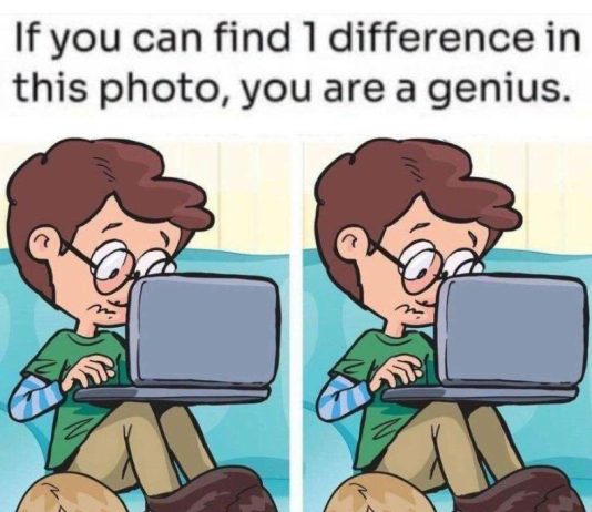 Computer Dad and Kid Tablet Puzzles: Spot 1 Difference.