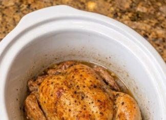 3-Ingredient Slow Cooker Whole Chicken