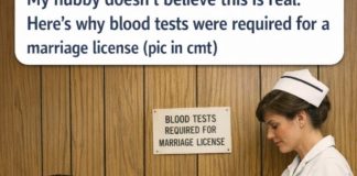 My hubby doesn’t believe this is real. Here’s why blood tests were required for a marriage license