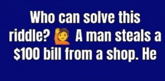 Solve the Riddle: A Man Steals 100$ From a Shop