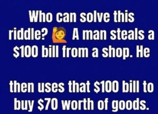 Solve the Riddle: A Man Steals 100$ From a Shop