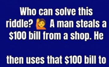Solve the Riddle: A Man Steals 100$ From a Shop