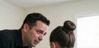 My 8-year-old daughter sent me a text saying, “DAD, COME TO MY ROOM. JUST YOU.”—then she turned around and showed me the handprints covering her back.…