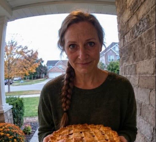 Our New Neighbor Brought Us a Homemade Apple Pie – When I Cut Into It, I Found a Note That Made Me Gasp