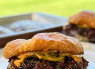 Bacon Jam Croissant Burger