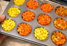 Bake cut plastic straws in a mini muffin tin with 2 pantry items, and neighbors keep asking where you bought this