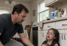 My 9-year-old daughter called from home and whispered…