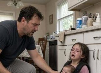 My 9-year-old daughter called from home and whispered…